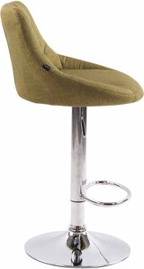 thumbnail of CHEFGASTRO 2er Set Barhocker CAPE VERDE Stoff Chrom HxBxT 83x46x49cm Stoff Grün Barstuhl