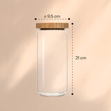 thumbnail of Stapelglas mit Bambusdeckel 1000 ml stapelbar luftdicht Bambus
