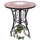 thumbnail of DanDiBo Tisch Mosaik Metall Mosaiktisch Ø 60 cm 12001 Gartentisch Mediterran Wetterfest Bistrotisch Beistelltisch Garten mit Naturstein