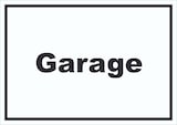thumbnail of Garage Schild mit Text Auto Stellplatz waagerecht A6 Rückseite selbstklebend