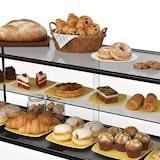 thumbnail of MBH - Neutrale vitrine 120 cm 2 etages voor catering. Neutrale glazen vitrine voor gebak en taarten.