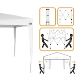 thumbnail of Cenador plegable y ajustable en altura 300x300x240/250 cm blanco Aktive