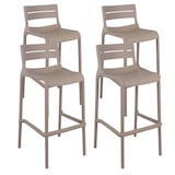 thumbnail of Set van 4 beige kunststof terrasstoelen