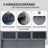 thumbnail of Werkstattwand 13-tlg. modulares Werkstattschranksystem aus Stahl mit massiver Holzarbeitsplatte blau