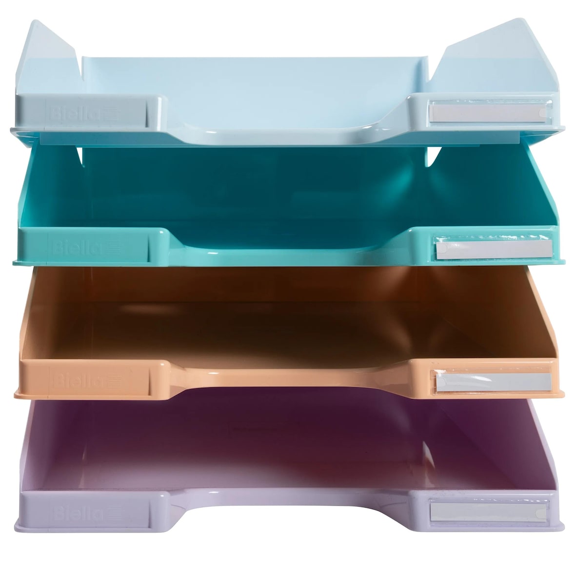 Exacompta 113296SETD Set mit 4 Briefablagen COMBO MIDI, Aquarel - Farben sortiert