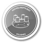 thumbnail of Adventskranz Milano, Edelstahl glänzend vernickelt, Durchmesser 34 cm
