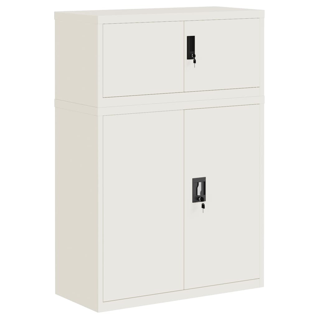 vidaXL Aktenschrank Weiß 90x40x130 cm Stahl