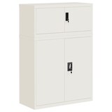 thumbnail of vidaXL Aktenschrank Weiß 90x40x130 cm Stahl