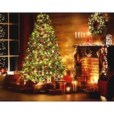 thumbnail of Albero Di Natale 270 Con Sacca 2243 Rami Foltissimo Rami A Gancio Base A Croce In Metallo Doppia Foglia Colorata In PVC (270 Cm, 2243 Rami)