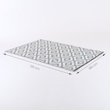 thumbnail of Alfombra de exterior rectangular de  120x180 cm  color blanco y gris , Impermeable, Reversible, Ecológica