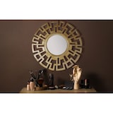 thumbnail of Wandspiegel Art déco 60 cm Metall Design Hängespiegel Gold, Aluminium Dekospiegel Rund mit Rahmen, Spiegel Wand Groß, Flurspiegel Garderobenspiegel