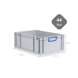 thumbnail of PROREGAL 5x Eurobox NextGen Color | HxBxT 22x40x60cm | 44 Liter | Griffe blau geschlossen | Verstärkter Boden | Eurobehälter