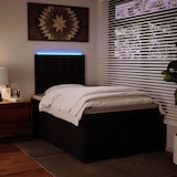 thumbnail of vidaXL Boxspringbett mit Matratze Schwarz 120x200 cm Kunstleder