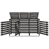 thumbnail of vidaXL Mülltonnenbox für 3 Tonnen 210x75x121 cm Kiefer Massivholz