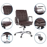 thumbnail of Bürostuhl / Chefsessel VILLA 10 Nappaleder braun hjh OFFICE