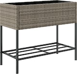 thumbnail of vidaXL Hochbeete mit Ablage 2 Stk. Grau 90x40x75 cm Poly Rattan