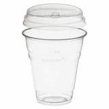 thumbnail of 100x BIO Trinkbecher 300ml + Deckel mit Klappöffnung aus Biokunststoff (PLA)