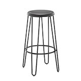 thumbnail of Taburete alto de estilo industrial – Metal negro mate – Patas de alfiler