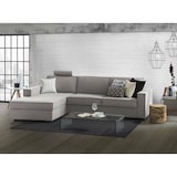 thumbnail of Dmora Festes Sofa Perla, Ecksofa, 100% Made in Italy, Sofa Wohnzimmer mit, Containerhalbinsel links, mit schmalen Armlehnen, Cm 260x95h90, Grau