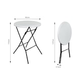 thumbnail of METRO PROFESSIONAL Mesa alta plegable para banquetes Pamua, acero, tablero HDPE, Ø 80 x 110 cm, blanco