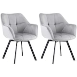 thumbnail of Lot de 2 chaises de salle à manger Jordi velours Gris foncé