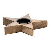 thumbnail of Teelichthalter Masterbox 12x 3er Set Kerzenständer Teelichter 15x15cm Sterne Mangoholz