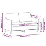 thumbnail of vidaXL 2-Sitzer-Sofa Gelb 120 cm Samt