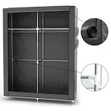 thumbnail of Intirilife Faltschrank 108x45x170 cm in MAUS GRAU - Schrank mit Reißverschluss aus Stoff Kleiderschrank mit Kleiderstange, Seitentasche und Fächern