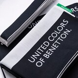 thumbnail of Benetton - 3-teiliges Bettwäsche-Set (1 Bettbezug 200 x 200 cm + 2 Kissenbezüge 80 x 80 cm), 100 % Baumwolle 200 Tc, Schwarz und Weiß