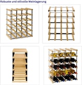 thumbnail of PROREGAL Modulares Weinregal VINOTECA MOD METAL | HxBxT 52,5x42,5x24,5cm | 4x5 Flaschen | Massives Kiefernholz | Natur | Flaschenregal
