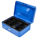 thumbnail of HMF Geldkassette abschließbar, Kasse mit Münzeinsatz, 5 Münzfächer, 25 x 18 x 9 cm, Blau