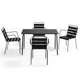 thumbnail of Gartentisch mit 4 Plätzen aus Metall Schwarz