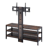 thumbnail of Helloshop26 - Mueble de TV mueble de TV para salón estante con soporte para pantalla negro mate acabado roble rústico 03_0010052