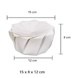 thumbnail of LELU - CA407ABL - Pack com 100 unidades - Coffret repas Fleur de Lotus -  1,1 L - 15 x 8 cm (12 cm Ø base) - Blanc