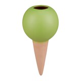 thumbnail of Relaxdays Tonspitzen Bewässerung, 4er Set, Bewässerungskugeln für 1,5 L Flaschen, Gießhilfe aus Keramik, terrakotta/grün