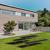 thumbnail of Conjunto Plegable Mesa con 2 Bancos de 180cm Catering Negro O91