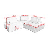 thumbnail of KAWOLA Modulsofa WIOLO SOFT 3 Module 3 Rückenkissen Weicher Breitcord taupe