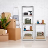 thumbnail of Relaxdays Schwerlastregal 2er Set, 500 kg, Stahl, Lagerregal, Keller, Garage, zum Stecken, HBT: 180 x 60 x 45 cm, silber