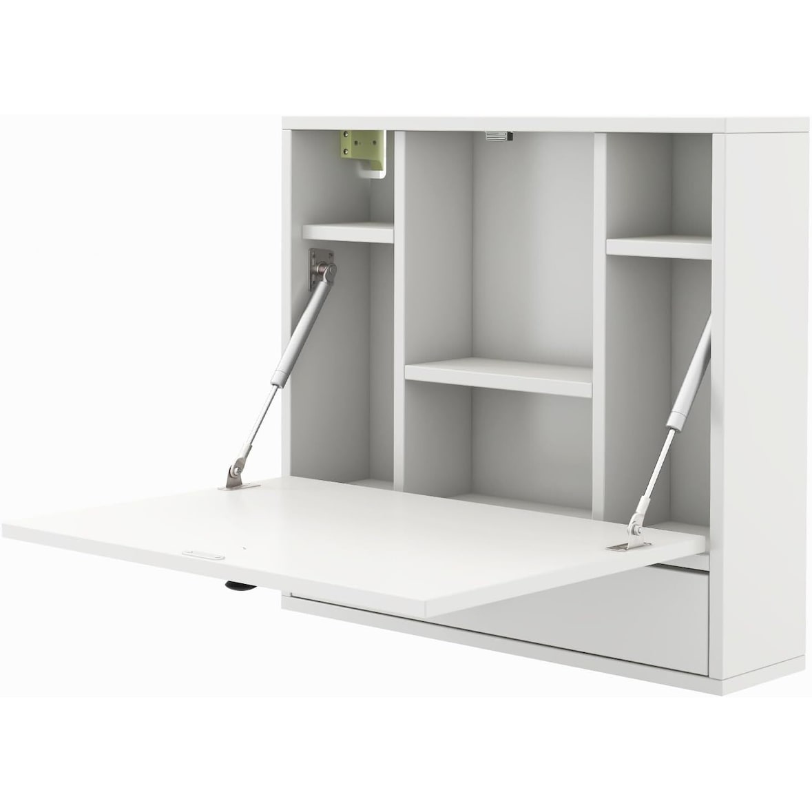 COSTWAY Tavolo a Muro Pieghvole, Tavolo da Parete con Scomparti di Archiviazione e Cassetto, Tavolo Pieghvole, Scrivania Pieghvole per Computer