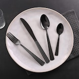 thumbnail of Besteckset Athen, 16-teilig, 4 Personen, schwarz, Edelstahl