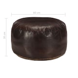 thumbnail of vidaXL Pouf Dunkelbraun 60 x 30 cm Echtes Ziegenleder