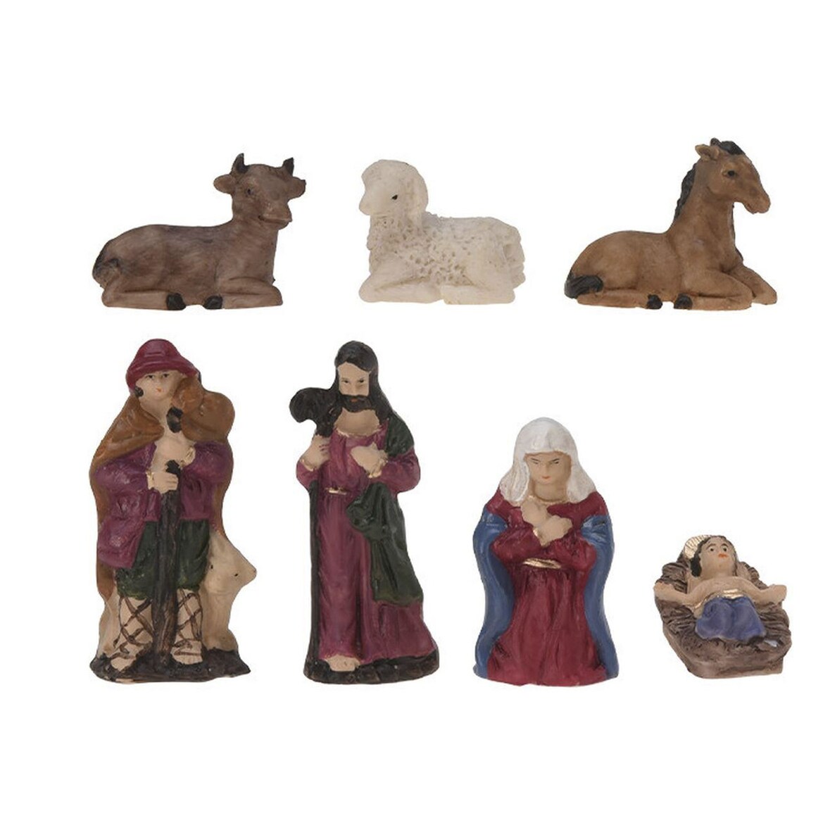 WellHome - Set de 7 Figuritas para Belén con detalles realistas y tamaños variados