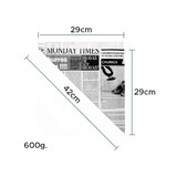 thumbnail of MONOUSO - Papieren voedsel kegel Vetvrij "Times" 42cm 600g (1.000 stuks)