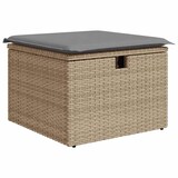 thumbnail of vidaXL 6-tlg. Garten-Sofagarnitur mit Kissen Beige Poly Rattan Akazie