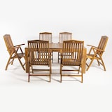 thumbnail of Conjunto muebles de madera teca, Mesa de 180 cm de largo y 6 sillones reclinables, Madera teca grado A, Tratamiento al agua aplicado
