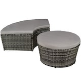 thumbnail of tectake Wicker zonne-eiland Santorini - grijs/lichtgrijs - 403281