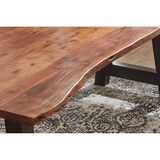 thumbnail of SAM® Esstisch Baumkante massiv Akazie nussbaum 220 x 100 A-Gestell schwarz ATHEN