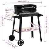 thumbnail of vidaXL Holzkohlegrill Standgrill mit Rädern