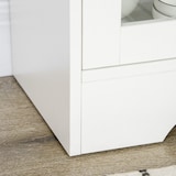 thumbnail of HOMCOM aparador de cocina moderno con puerta de vidrio cajón estante abierto y baldas ajustables mueble auxiliar de almacenaje para comedor 80x30x82cm