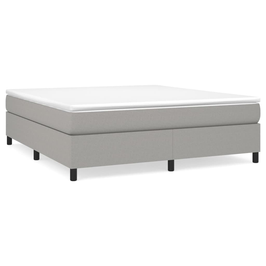 vidaXL Bettgestell ohne Matratze Hellgrau 180x200 cm Stoff